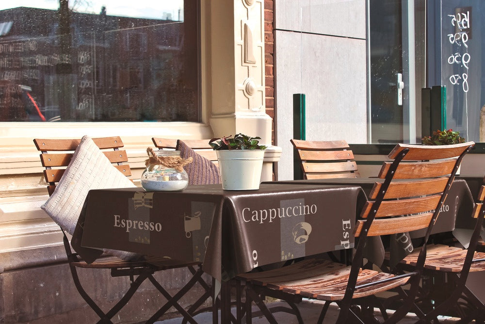 D C Fix�� Manhattan Tablecloth Cappuccino Chocolate 20m Roll X 140cm