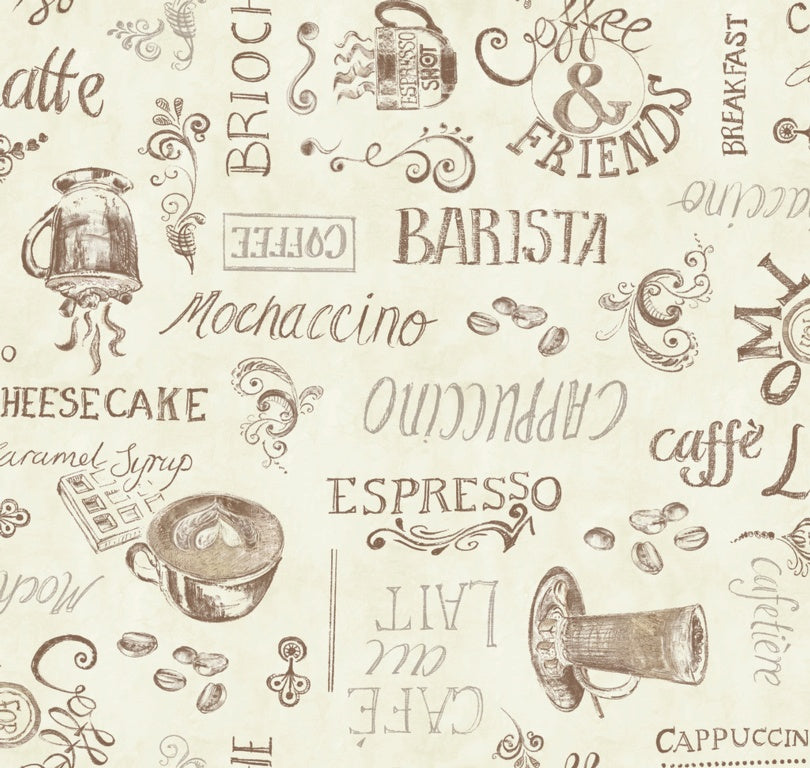 D C Fix�� Manhattan Tablecloth Ristretto Creme 20m Roll X 140cm