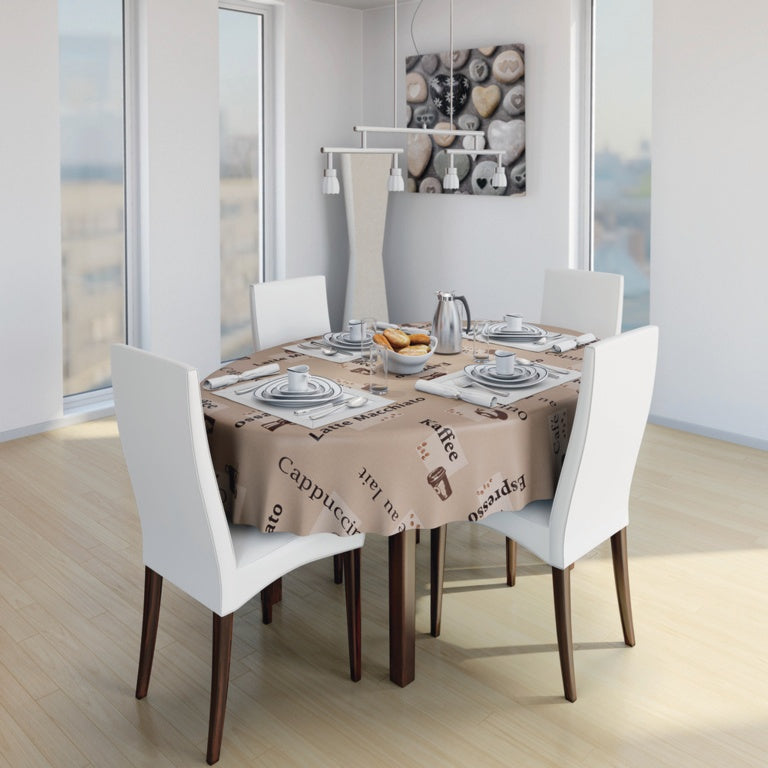 D C Fix�� Manhattan Tablecloth Cappuccino Caramel 20m Roll X 140cm
