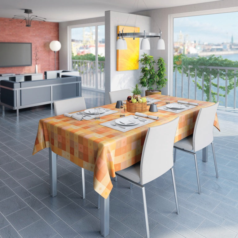 D C Fix�� Manhattan Tablecloth Victor Apricot 20m Roll X 140cm