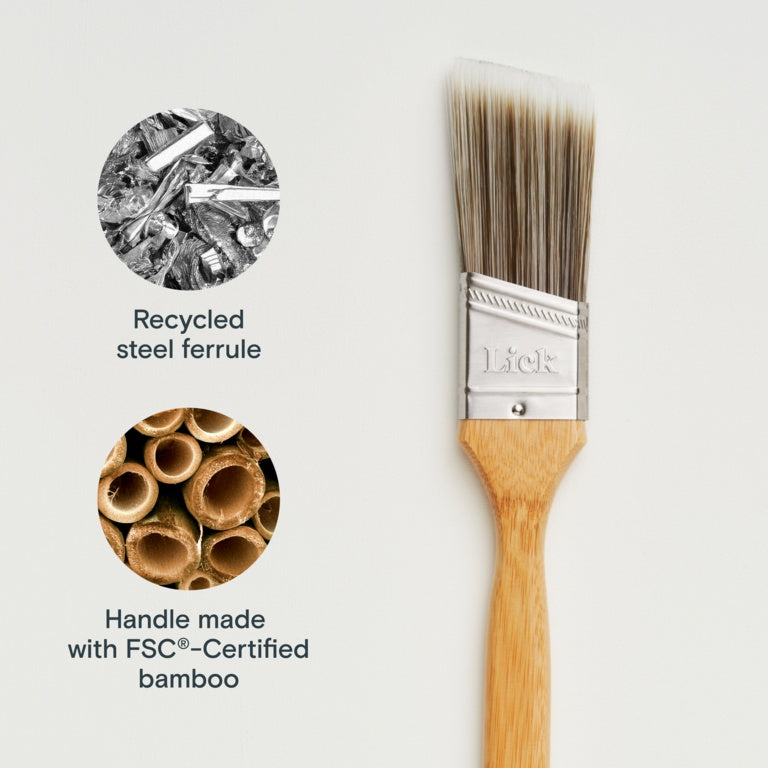 Lick Tools Eco Bamboo Handle Angle Sash Brush 1.5"
