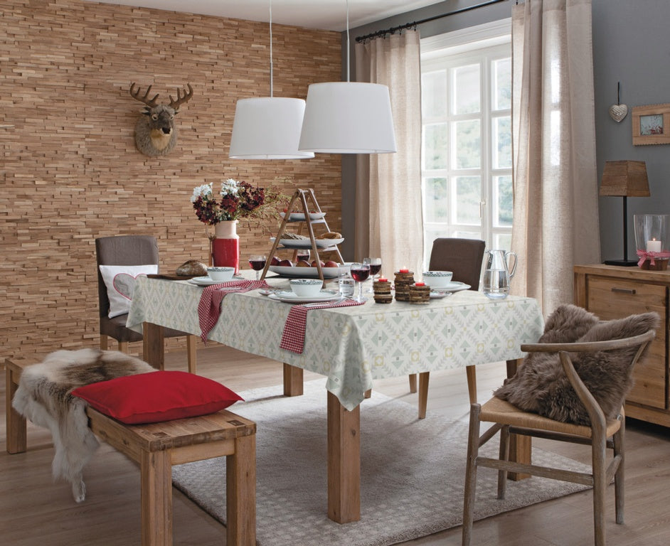 D C Fix�� Food Safe Tablecloth Folkia Mint 20m Roll X 140cm