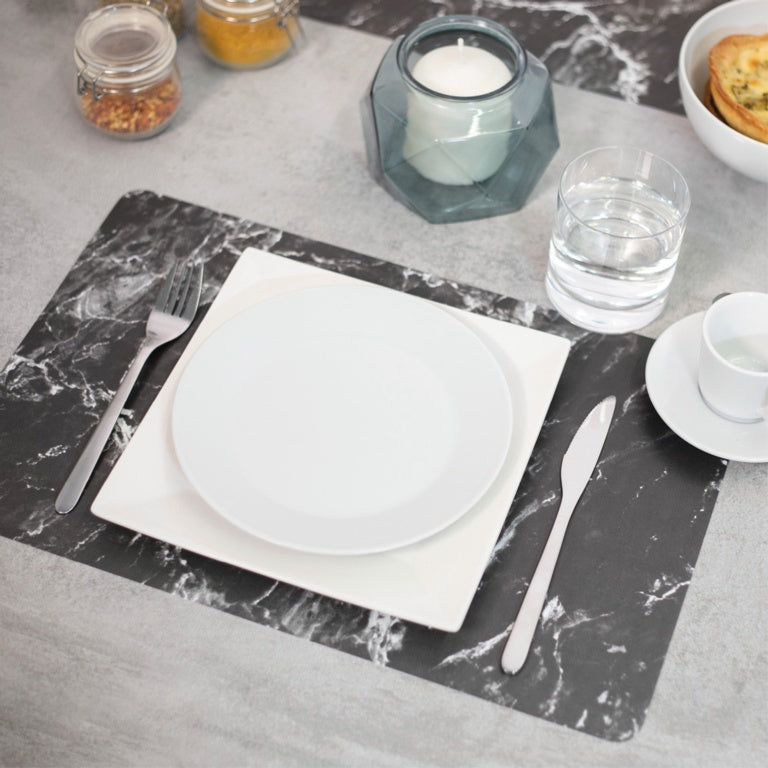 D C Fix�� Rio Placemat Marmi Black Pack 12