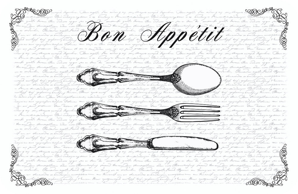 D C Fix�� Bon Appetit Transparent Placemat Pack 12