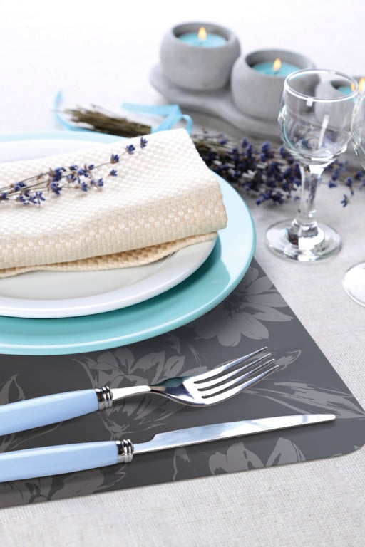 D C Fix�� Stella Anthrazit Wipe Clean Placemat Pack 12