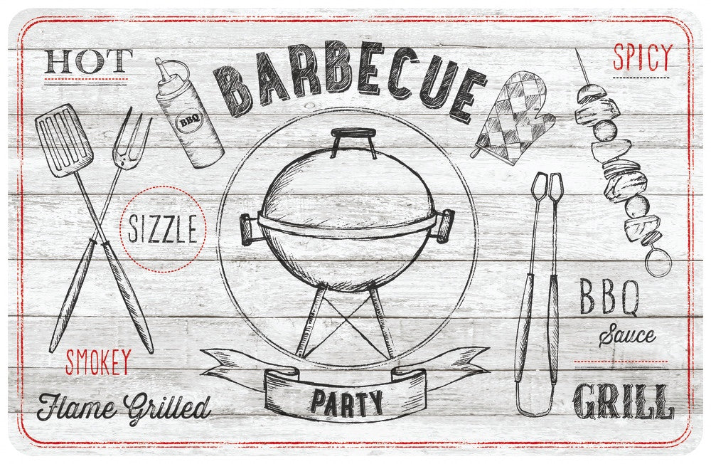 D C Fix�� Rio Placemat Bbq Off White Pack 12