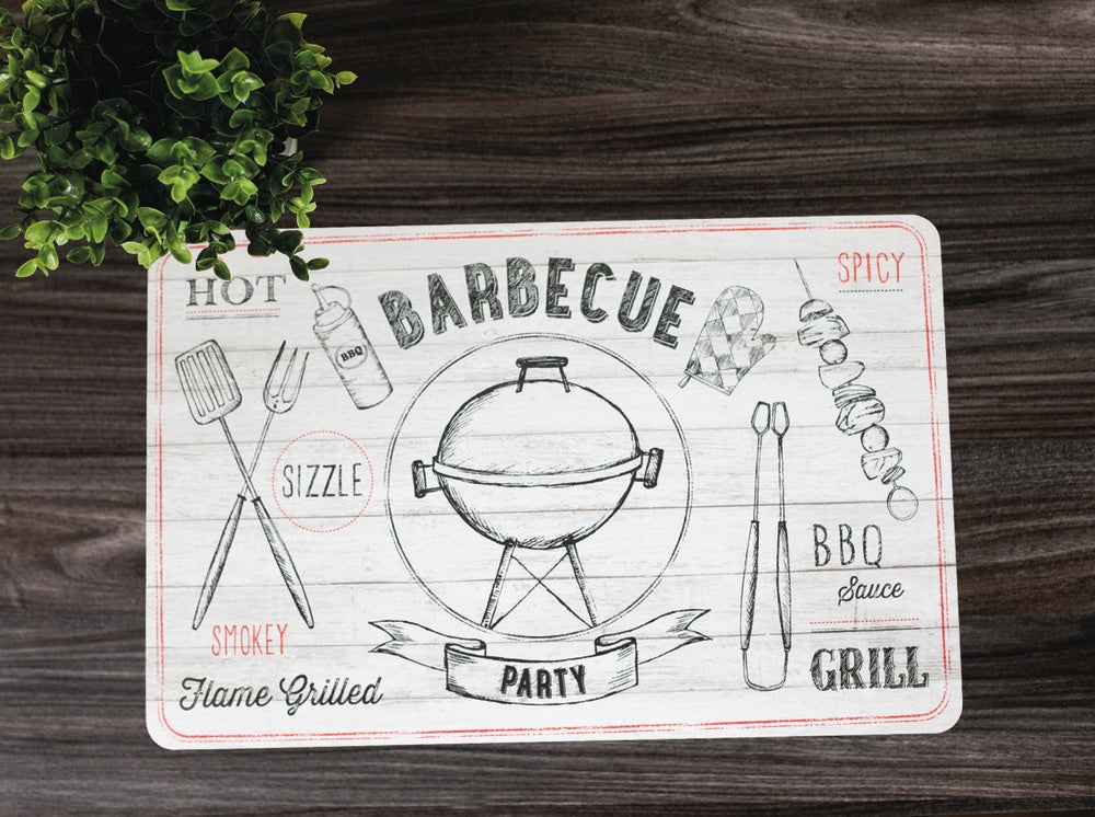 D C Fix�� Rio Placemat Bbq Off White Pack 12