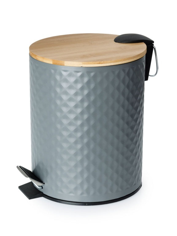 Blue Canyon Pedal Bin With Bamboo Lid 5 L Soft Close