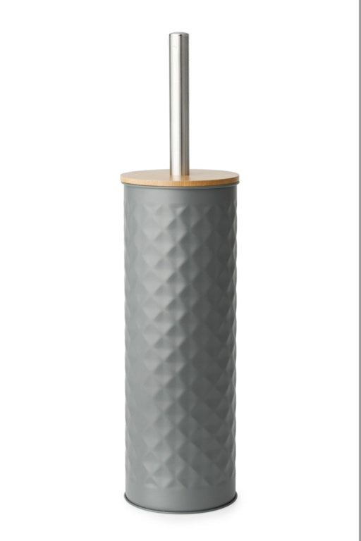 Blue Canyon Toilet Brush With Bamboo Lid Grey