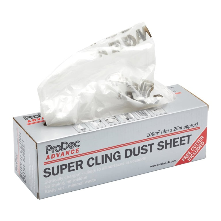 Pro Dec Super Cling Dust Sheet 100sqm