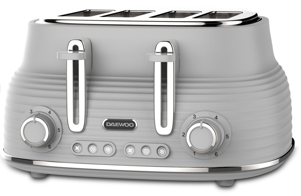 Daewoo Sienna 4 Slice Toaster Grey