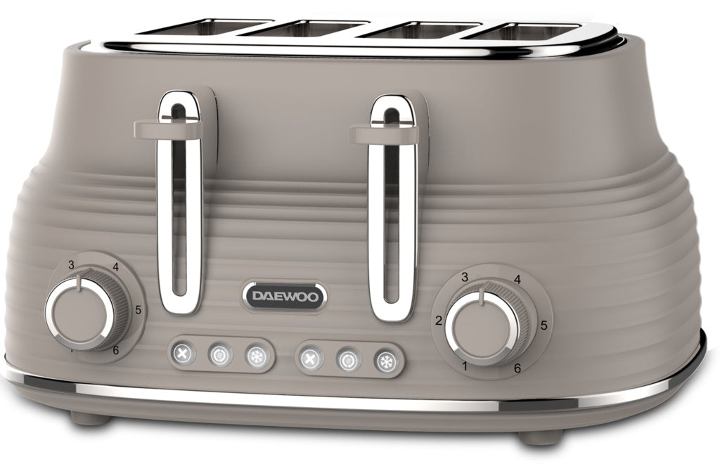 Daewoo Sienna 4 Slice Toaster Taupe