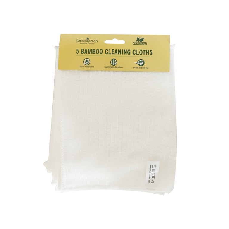 Groundsman Bamboo Cleaning Cloths 23 X 18cm Pack 5