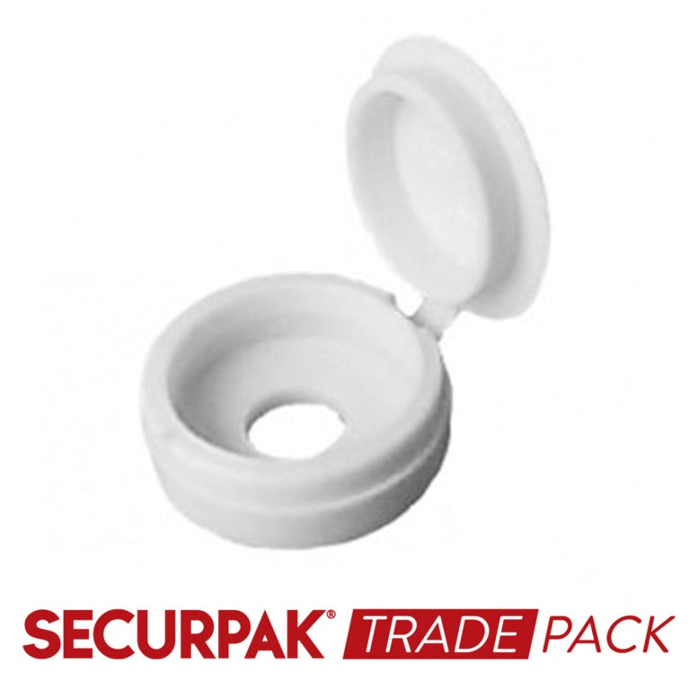 Securpak Fold Over Screw Caps 10g White Pack 80
