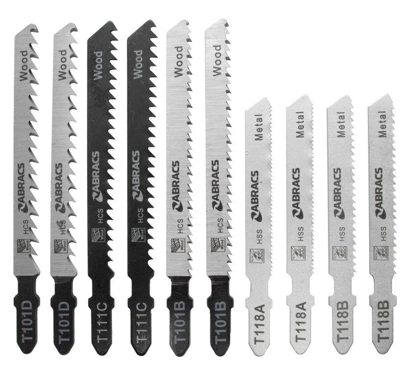 Abracs Jigsaw Blade For Wood & Metal Assorted Pack 10