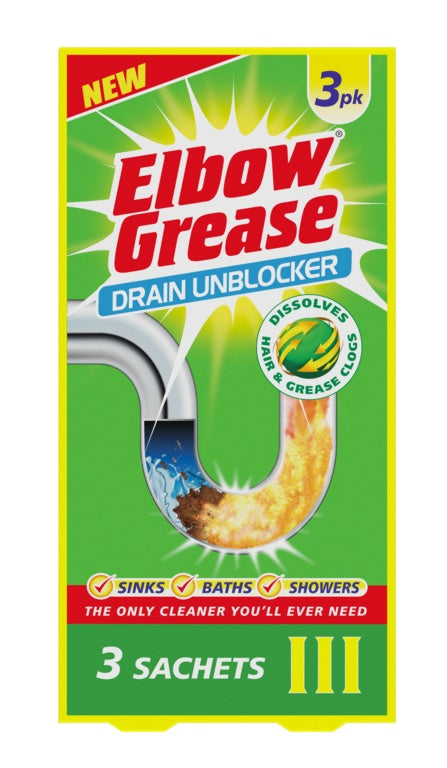 Elbow Grease Drain Unblocker Sachets 3 X 40g