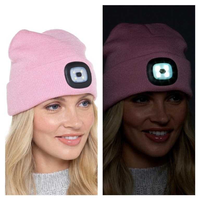 Rjm Ladies Led Beanie Baby Pink