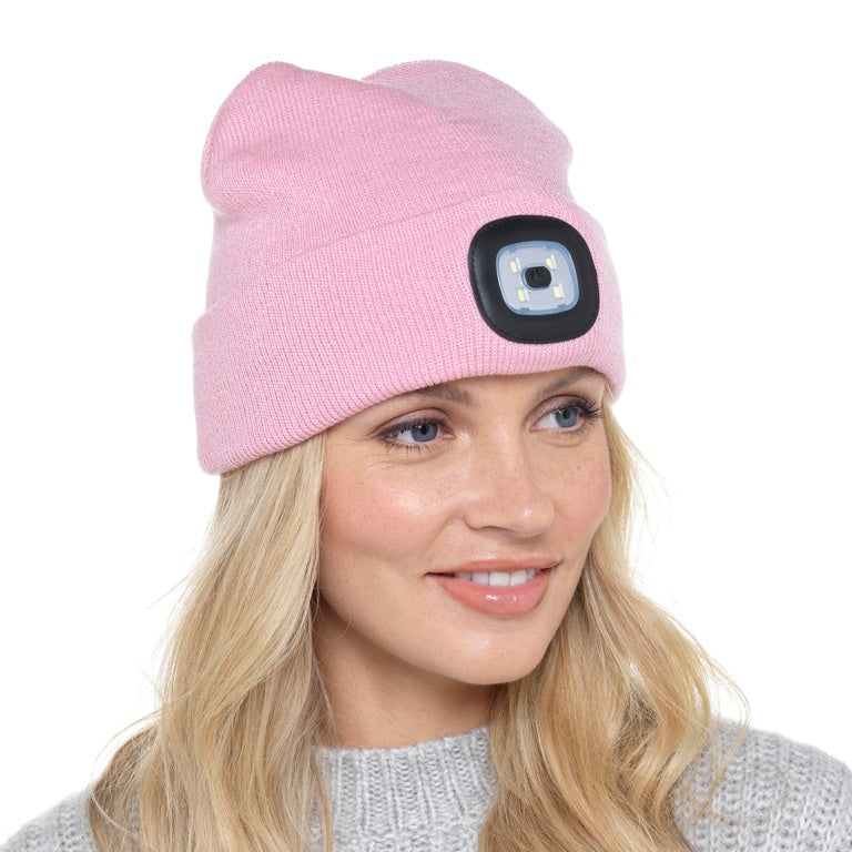 Rjm Ladies Led Beanie Baby Pink