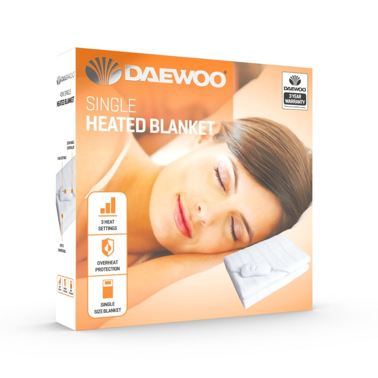 Daewoo Electric Heated Blanket Single 127 X 165 Cm