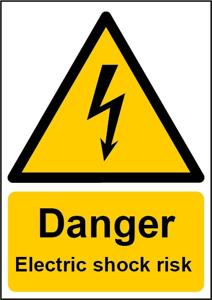 Smiths Architectural Danger Electric Shock Sign 148mmx210mm