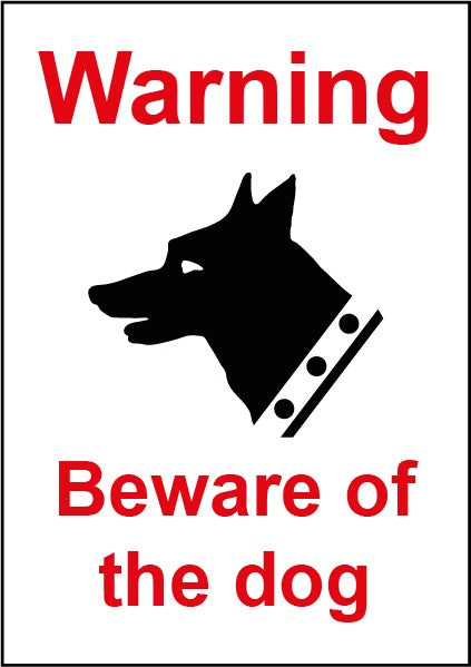 Smiths Architectural Beware Of Dog Sign 148mmx210mm