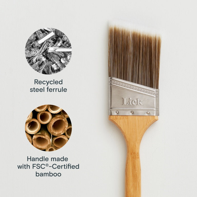 Lick Tools Eco Bamboo Handle Angle Sash Brush 2.5"