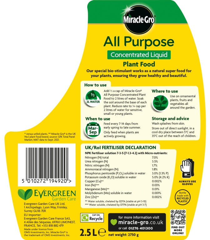 Miracle Gro�� All Purpose Concentrate 2.5 L