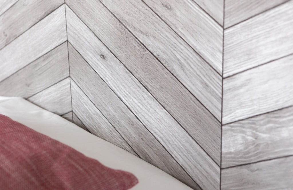 D C Fix�� Wood Chevron Grey Self Adhesive Film 67.5cm X 2m