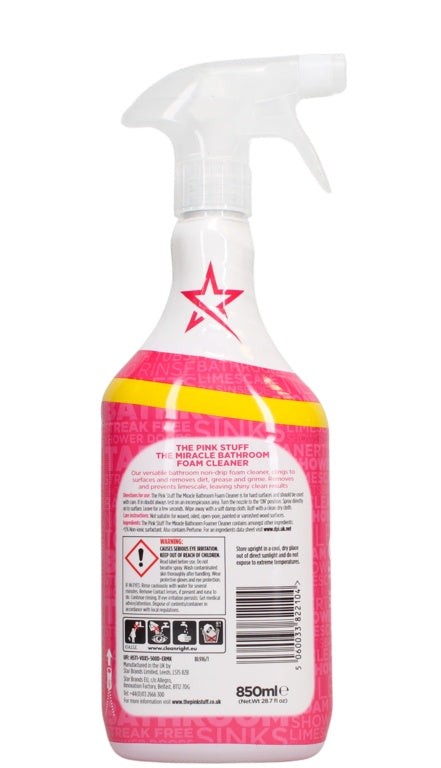 Pink Stuff Bathroom Foam 850ml Trigger Spray