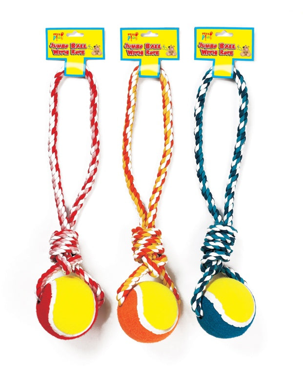Pets At Play Jumbo Ball With Rope