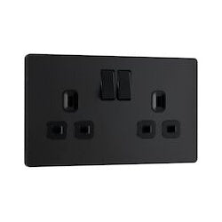 BG 13a 2 Gang Plastic Switched Socket