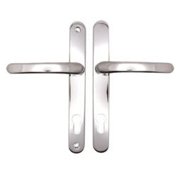 Securit Upvc Sprung Door Handle 92 Pz (Pair) 215mm Polished Chrome