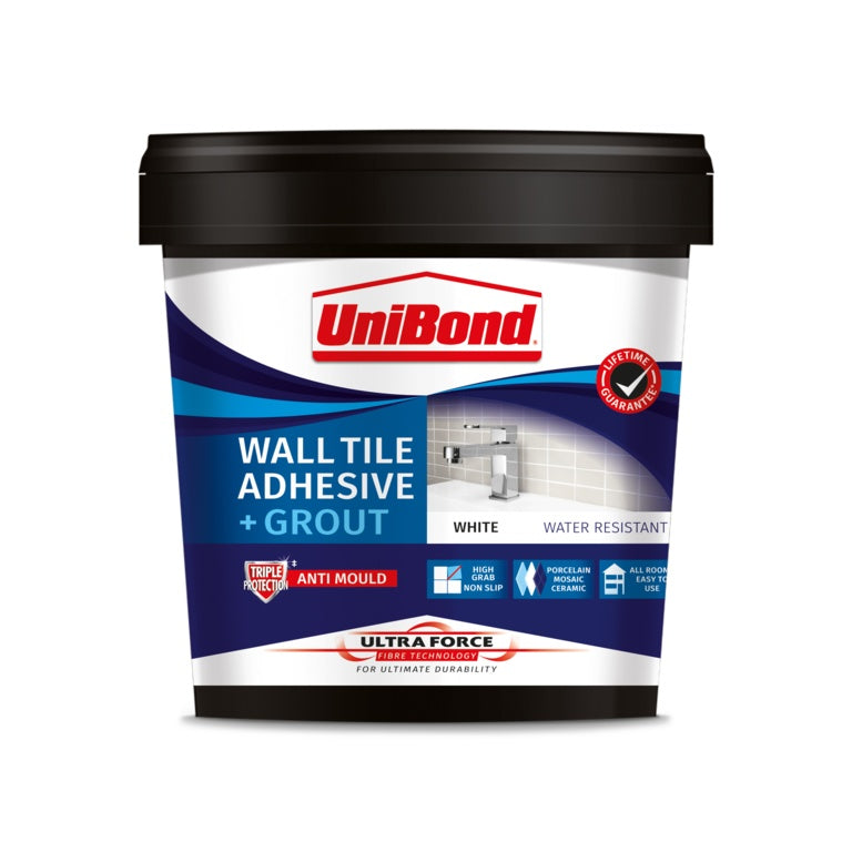 Uni Bond Ultraforce Wall Tile Adhesive & Grout 1.38kg White