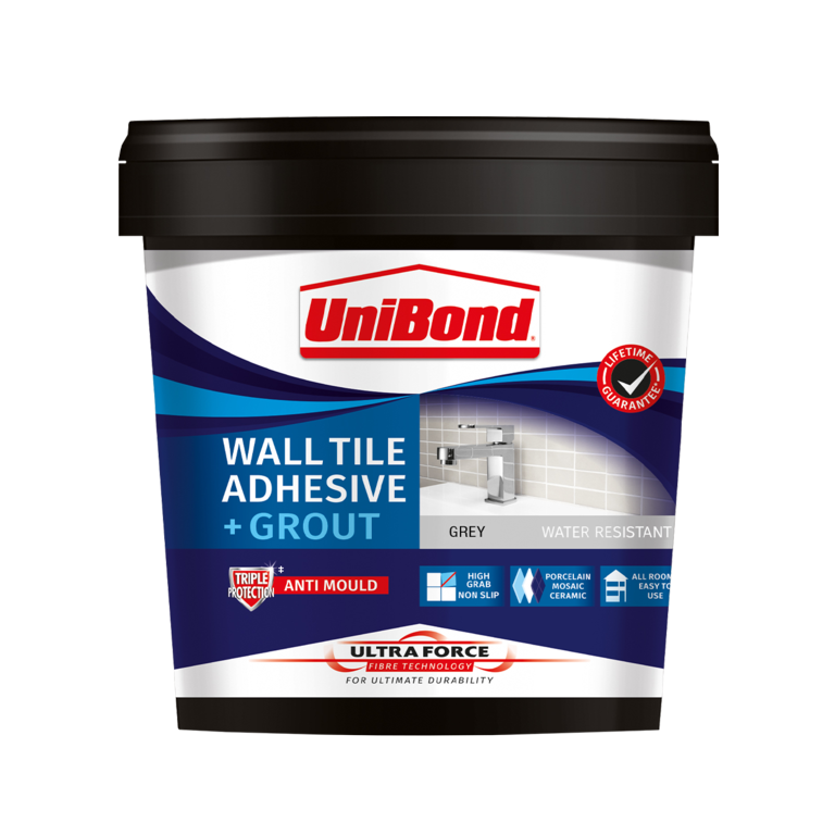 Uni Bond Ultraforce Wall Tile Adhesive & Grout 1.38kg Grey