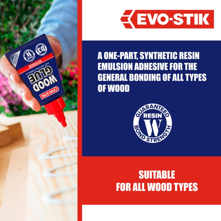 Evo Stik Resin W Weatherproof Wood Adhesive (Exterior) 125ml