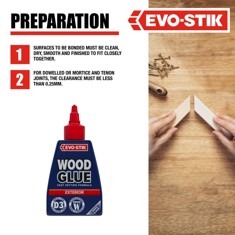 Evo Stik Resin W Weatherproof Wood Adhesive (Exterior) 125ml
