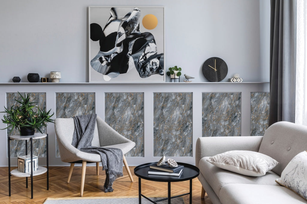 D C Fix�� Self Adhesive Film Marble Romeo Gold 45cm X 2m