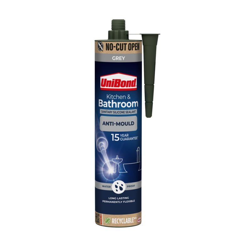Uni Bond Kitchen & Bathroom Anti Mould Cartridge 280ml Grey