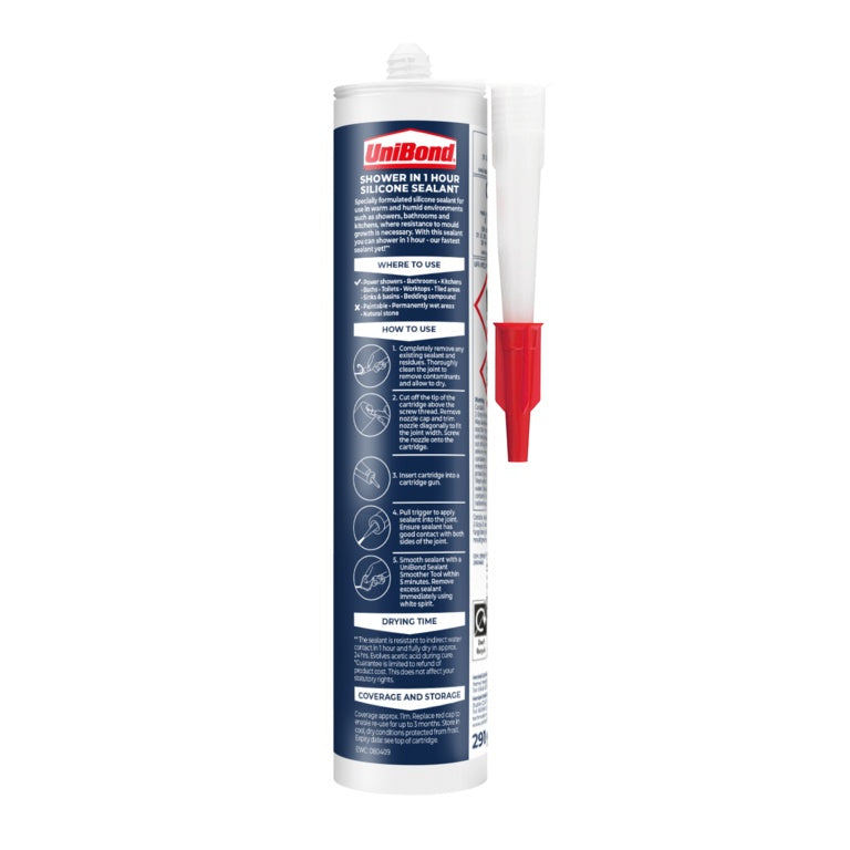 Uni Bond Bath Speed Shower Cartridge 291g Translucent