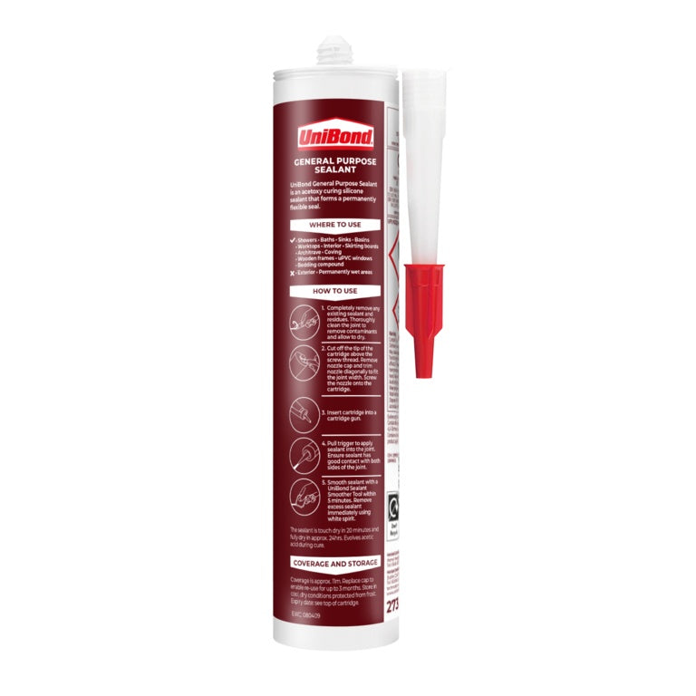 Uni Bond Indoor General Purpose Cartridge 273g White