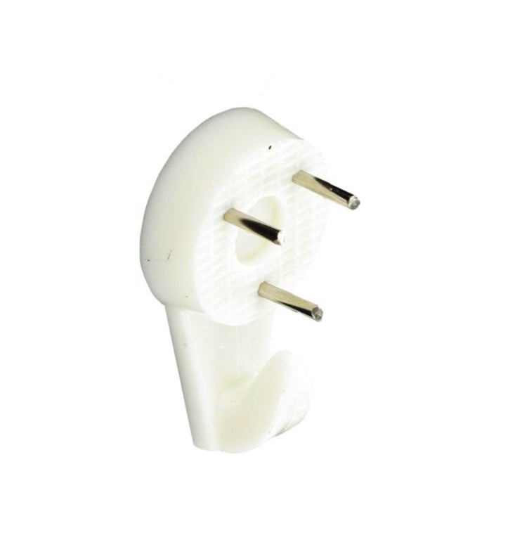 Securit Hard Wall Picture Hooks White (3) 30mm