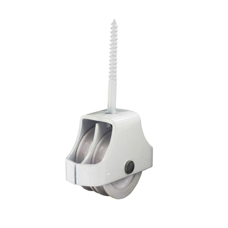 Securit Double Screw In Pulley White 45mm