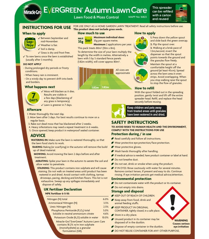 Miracle Gro�� Autumn Lawn Spreader 80m2