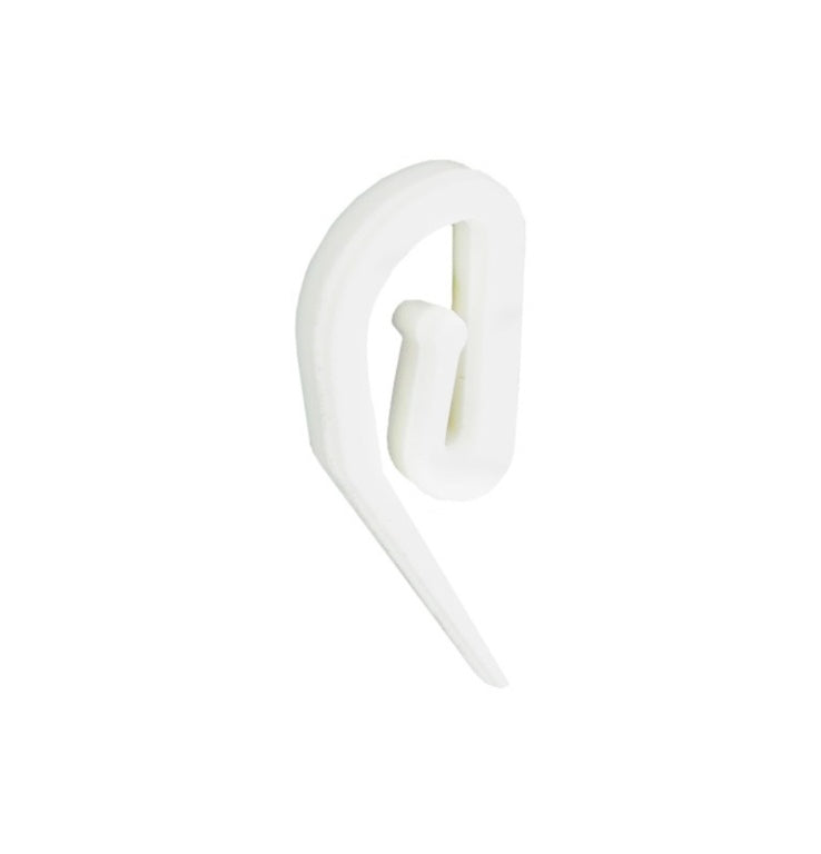 Securit Plastic Curtain Hooks White S6430