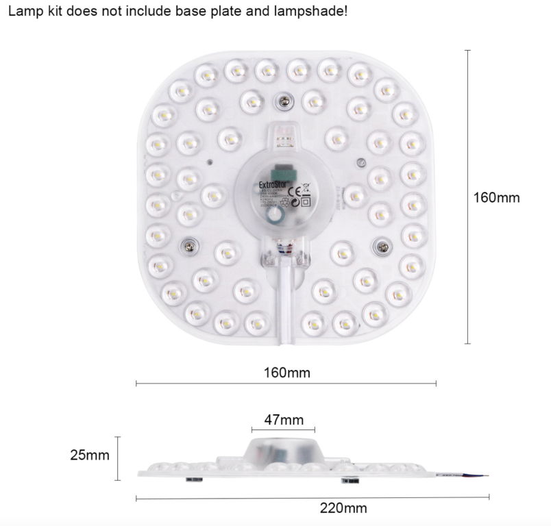 Extrastar Ceiling Light Module 2 D Fitting 24w