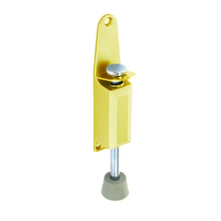 Securit Kick Down Door Stop Brassed 125mm Pack Of 5