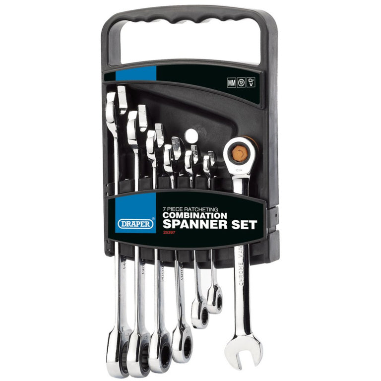 Draper Hi Torq�� Ratcheting Combi Spanner Set 7 Piece