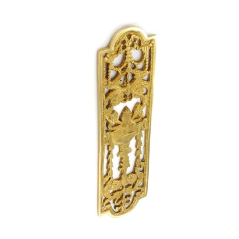 Securit Brass Fancy Finger Plate 225mm, Pack Of 5 Only Available By Special Order