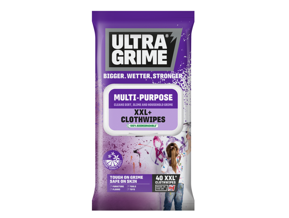 Ultragrime Life Multi Purpose Pomelo Cloth Wipes Xxl 40 Pack