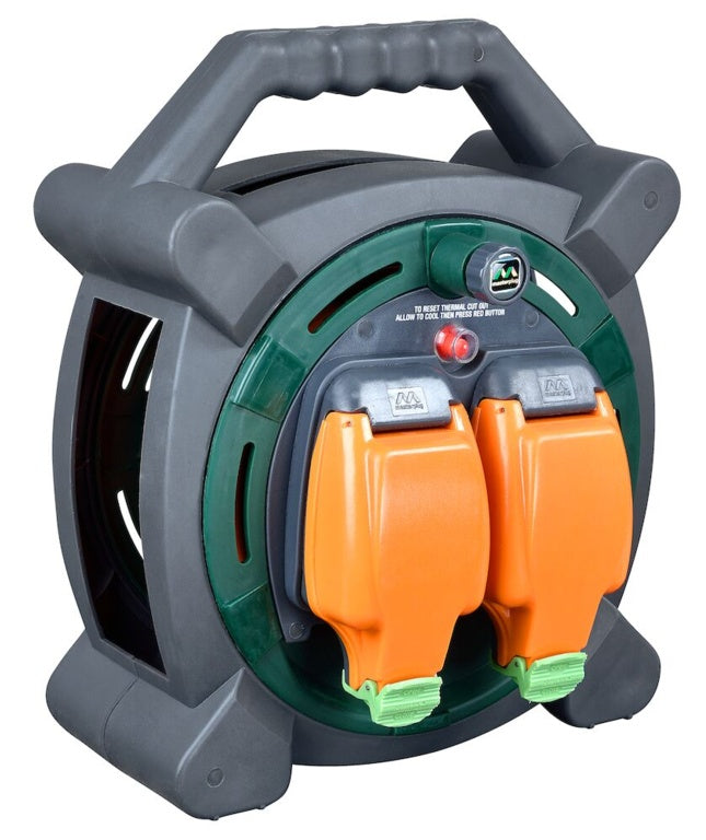 Masterplug Cable Reel 2 Gang 20m / Ip54/ 240v